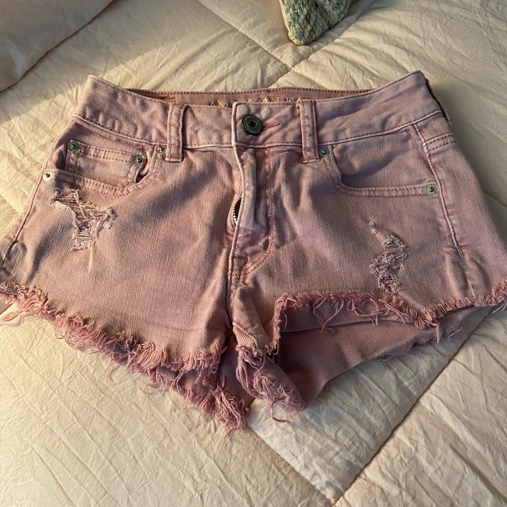 AEO Short Ripped Mauve/Pink Shorts